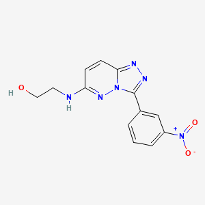 2-{[3-(3-Nitrophenyl)[1,2,4]triazolo[4,3-b]pyridazin-6-yl]amino}ethan-1-ol