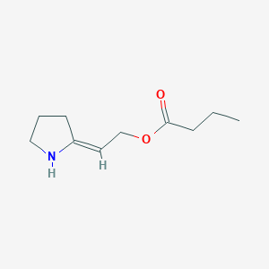 2-(Pyrrolidin-2-ylidene)ethyl butyrate