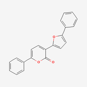 2H-Pyran-2-one, 6-phenyl-3-(5-phenyl-2-furanyl)-