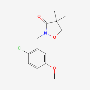 2-[(2-Chloro-5-methoxyphenyl)methyl]-4,4-dimethyl-1,2-oxazolidin-3-one