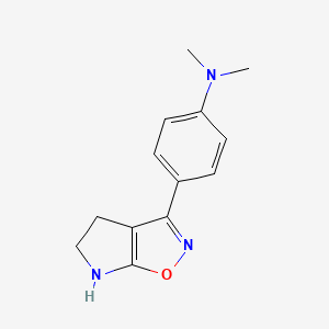 molecular formula C13H15N3O B12902387 4-(4,5-dihydro-2H-pyrrolo[3,2-d][1,2]oxazol-3-yl)-N,N-dimethylaniline CAS No. 603067-10-3