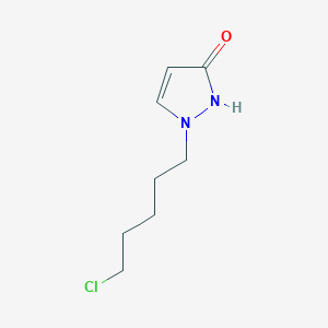 3H-Pyrazol-3-one, 1-(5-chloropentyl)-1,2-dihydro-