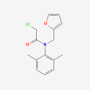 molecular formula C15H16ClNO2 B12902408 2-chloro-N-(2,6-dimethylphenyl)-N-(furan-2-ylmethyl)acetamide CAS No. 53656-13-6