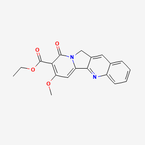 Ethyl 7-methoxy-9-oxo-9,11-dihydroindolizino(1,2-b)quinoline-8-carboxylate