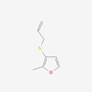 molecular formula C8H10OS B12902424 2-Methyl-3-[(prop-2-en-1-yl)sulfanyl]furan CAS No. 61720-51-2