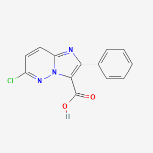 molecular formula C13H8ClN3O2 B12902440 6-Chloro-2-phenylimidazo[1,2-b]pyridazine-3-carboxylic acid CAS No. 160911-34-2