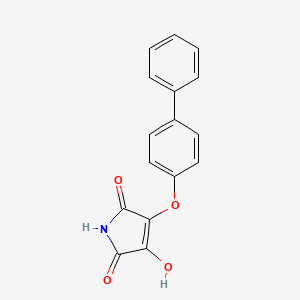 1H-Pyrrole-2,5-dione, 3-((1,1'-biphenyl)-4-yloxy)-4-hydroxy-