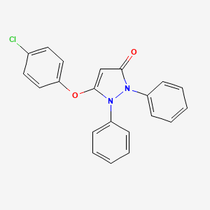 5-(4-Chlorophenoxy)-1,2-diphenyl-1,2-dihydro-3H-pyrazol-3-one