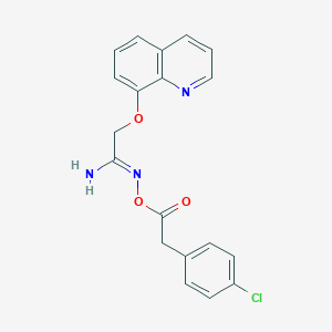 N-(2-(4-Chlorophenyl)acetoxy)-2-(quinolin-8-yloxy)acetimidamide