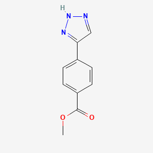 molecular formula C10H9N3O2 B12902497 Methyl 4-(2H-triazol-4-yl)benzoate CAS No. 796034-28-1