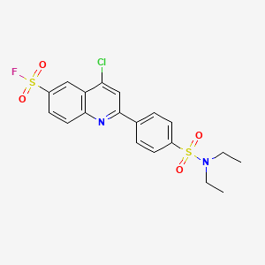 4-Chloro-2-[4-(diethylsulfamoyl)phenyl]quinoline-6-sulfonyl fluoride