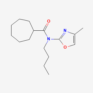 N-Butyl-N-(4-methyl-1,3-oxazol-2-yl)cycloheptanecarboxamide