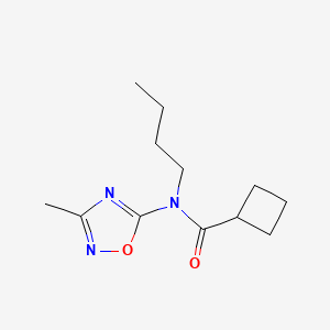 molecular formula C12H19N3O2 B12902532 N-Butyl-N-(3-methyl-1,2,4-oxadiazol-5-yl)cyclobutanecarboxamide CAS No. 62347-78-8