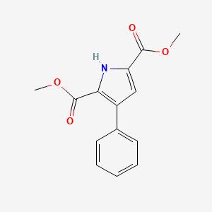 molecular formula C14H13NO4 B12902564 dimethyl 3-phenyl-1H-pyrrole-2,5-dicarboxylate 