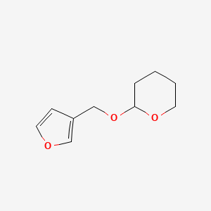 molecular formula C10H14O3 B12902571 2H-Pyran, 2-(3-furanylmethoxy)tetrahydro- CAS No. 89858-77-5