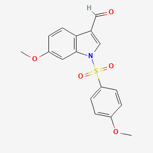 1H-Indole-3-carboxaldehyde, 6-methoxy-1-[(4-methoxyphenyl)sulfonyl]-