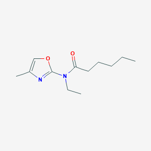 molecular formula C12H20N2O2 B12902582 N-Ethyl-N-(4-methyl-1,3-oxazol-2-YL)hexanamide CAS No. 57068-46-9