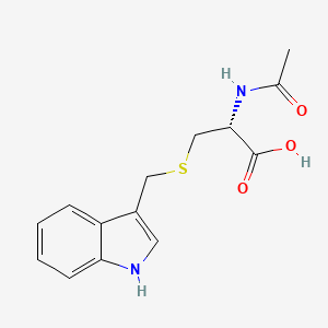 (R)-3-(((1H-Indol-3-yl)methyl)thio)-2-acetamidopropanoic acid