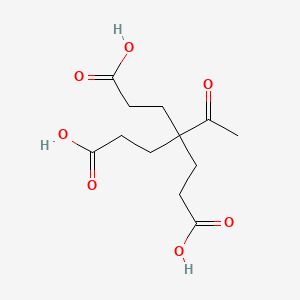 molecular formula C12H18O7 B1290262 4-Acetyl-4-(2-carboxyethyl)heptanedioic acid CAS No. 5617-46-9