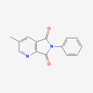 molecular formula C14H10N2O2 B12902622 5H-Pyrrolo[3,4-b]pyridine-5,7(6H)-dione, 3-methyl-6-phenyl- CAS No. 102267-93-6