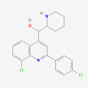 [8-Chloro-2-(4-chlorophenyl)quinolin-4-yl](piperidin-2-yl)methanol