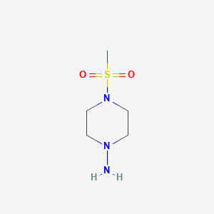 molecular formula C5H13N3O2S B1290268 4-Methanesulfonylpiperazin-1-amine CAS No. 78484-45-4