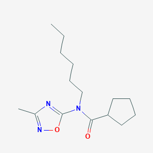 N-Hexyl-N-(3-methyl-1,2,4-oxadiazol-5-yl)cyclopentanecarboxamide