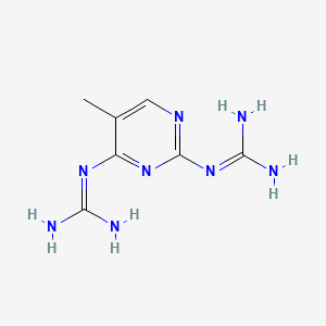 molecular formula C7H12N8 B12902708 1,1'-(5-Methylpyrimidine-2,4-diyl)diguanidine CAS No. 31414-50-3