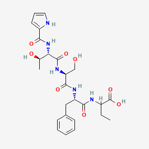 (3S,6S,9S)-9-Benzyl-12-ethyl-3-((R)-1-hydroxyethyl)-6-(hydroxymethyl)-1,4,7,10-tetraoxo-1-(1H-pyrrol-2-yl)-2,5,8,11-tetraazatridecan-13-oic acid