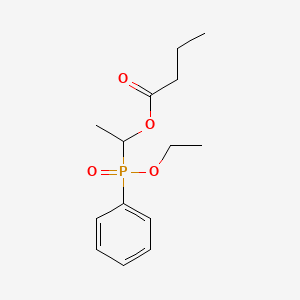 1-[Ethoxy(phenyl)phosphoryl]ethyl butanoate