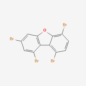 molecular formula C12H4Br4O B12902902 1,3,6,9-Tetrabromo-dibenzofuran CAS No. 617707-78-5