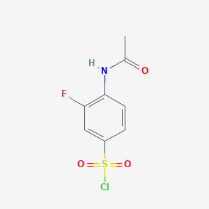 molecular formula C8H7ClFNO3S B1290312 4-Acetamido-3-fluorobenzene-1-sulfonyl chloride CAS No. 349-71-3