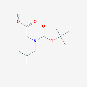 molecular formula C11H21NO4 B1290363 2-{[(叔丁氧羰基)(2-甲基丙基)氨基]乙酸} CAS No. 194206-80-9
