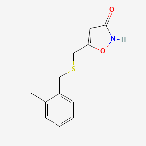 5-({[(2-Methylphenyl)methyl]sulfanyl}methyl)-1,2-oxazol-3(2H)-one