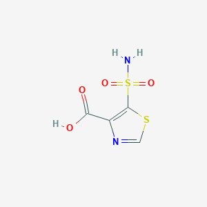 molecular formula C4H4N2O4S2 B1290367 5-Sulfamoyl-1,3-thiazole-4-carboxylic acid 