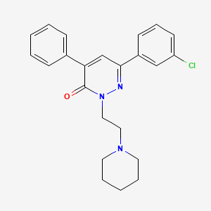 3(2H)-Pyridazinone, 6-(m-chlorophenyl)-4-phenyl-2-(2-piperidinoethyl)-