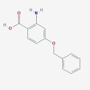 molecular formula C14H13NO3 B1290383 2-Amino-4-(benzyloxy)benzoic acid CAS No. 528872-40-4