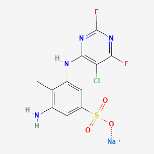 Sodium 2-amino-6-((5-chloro-2,6-difluoro-4-pyrimidinyl)amino)toluene-4-sulphonate