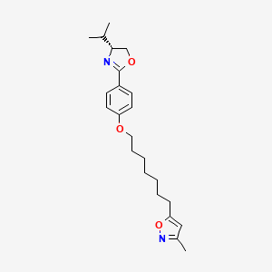 Isoxazole, 5-(7-(4-((4R)-4,5-dihydro-4-(1-methylethyl)-2-oxazolyl)phenoxy)heptyl)-3-methyl-