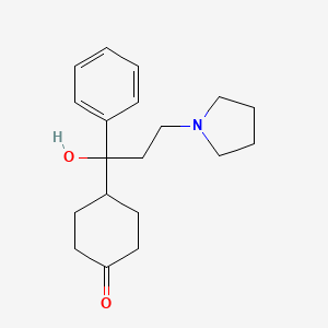 4-[1-Hydroxy-1-phenyl-3-(pyrrolidin-1-yl)propyl]cyclohexan-1-one