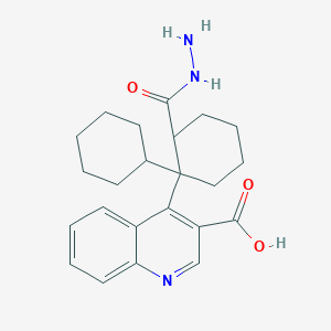 4-(2-(Hydrazinecarbonyl)-[1,1'-bi(cyclohexan)]-1-yl)quinoline-3-carboxylic acid