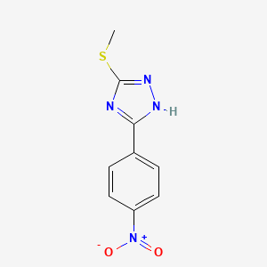 1H-1,2,4-Triazole, 3-(methylthio)-5-(4-nitrophenyl)-