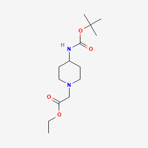B1290402 [4-(Boc-amino)-piperidin-1-yl]-acetic acid ethyl ester CAS No. 203662-91-3