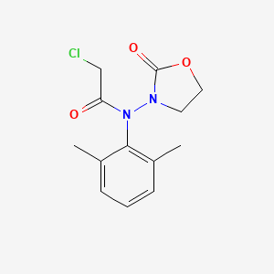 molecular formula C13H15ClN2O3 B12904249 2-Chloro-N-(2,6-dimethylphenyl)-N-(2-oxo-1,3-oxazolidin-3-yl)acetamide CAS No. 77732-17-3