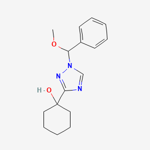 1-{1-[Methoxy(phenyl)methyl]-1H-1,2,4-triazol-3-yl}cyclohexan-1-ol