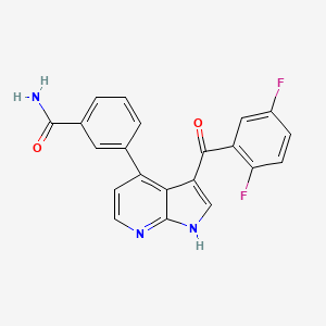 3-(3-(2,5-Difluorobenzoyl)-1H-pyrrolo[2,3-b]pyridin-4-yl)benzamide