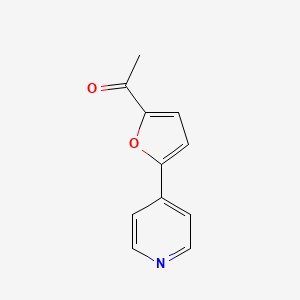 molecular formula C11H9NO2 B12904371 Ethanone, 1-[5-(4-pyridinyl)-2-furanyl]- CAS No. 55484-35-0