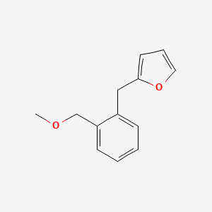 molecular formula C13H14O2 B12904381 2-{[2-(Methoxymethyl)phenyl]methyl}furan CAS No. 143722-58-1