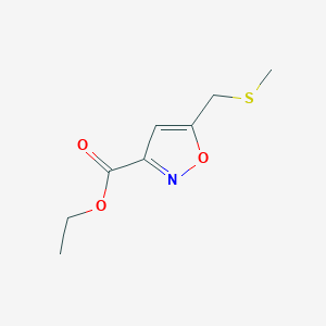 Ethyl 5-[(methylsulfanyl)methyl]-1,2-oxazole-3-carboxylate