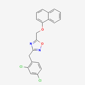 3-[(2,4-Dichlorophenyl)methyl]-5-(naphthalen-1-yloxymethyl)-1,2,4-oxadiazole